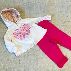 Gerber Infant girl 3-7 months matching outfit